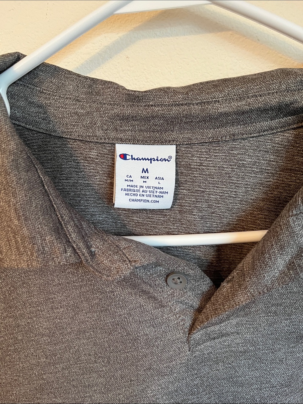 Champion Gray Polo with Yellow Iowa Hawkeyes Emblem - Picture 2 of 4